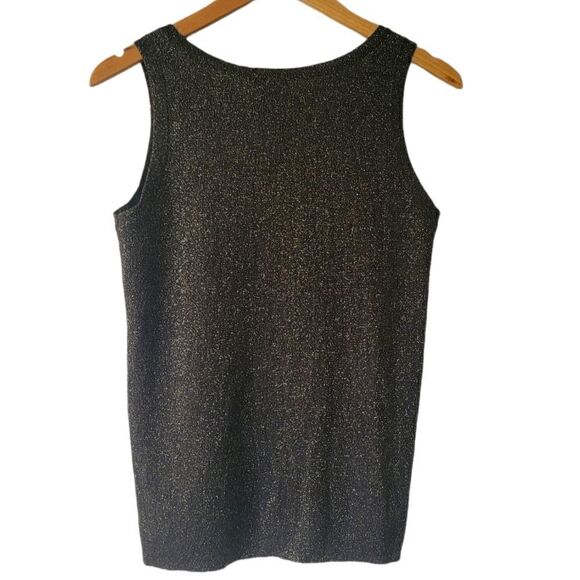 Chico's Brown and Gold Sleeveless Top - Size 1 / Medium - Picture 3 of 3